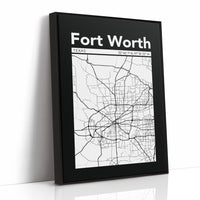 Fort Worth, Mapped in Black