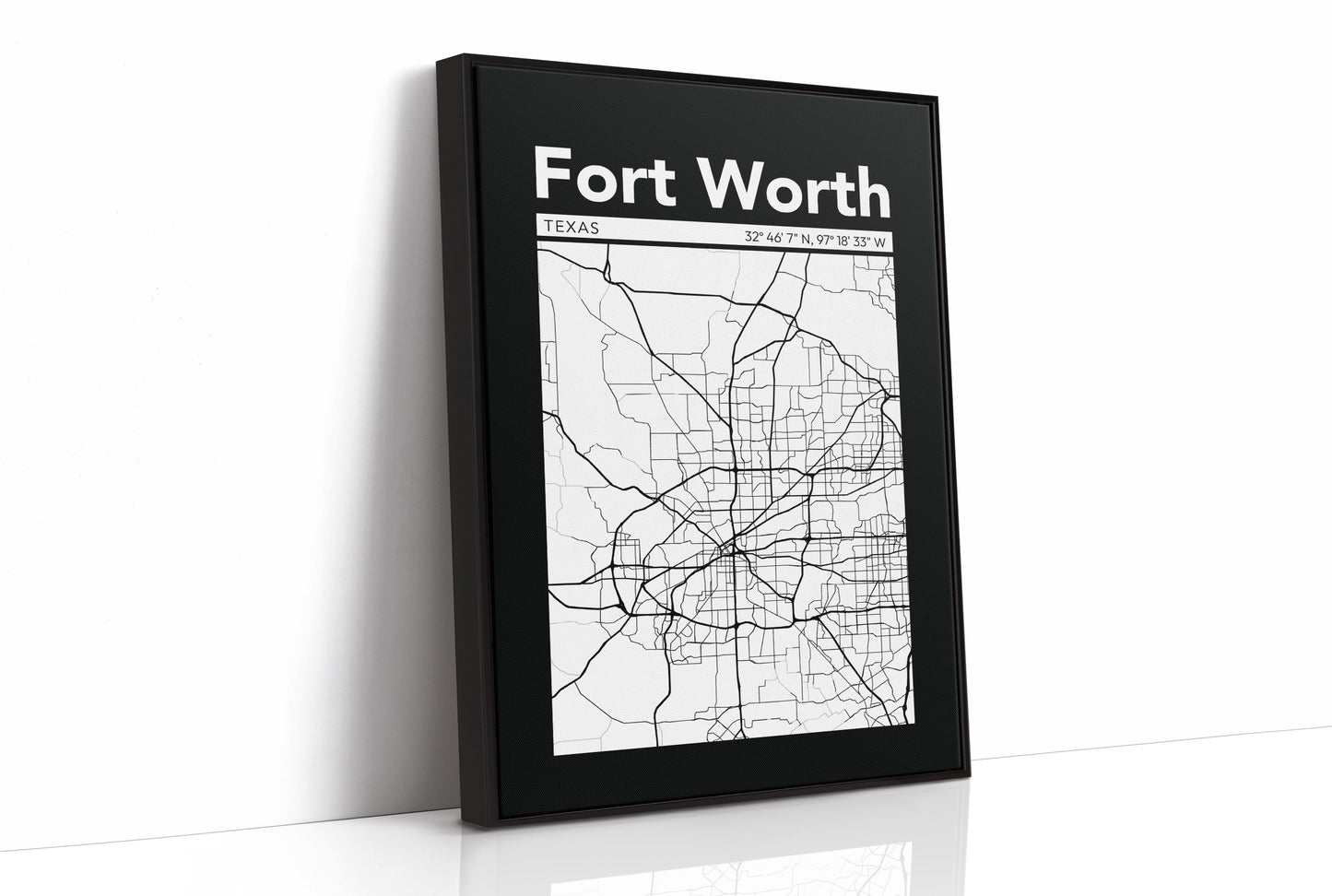 Fort Worth, Mapped in Black