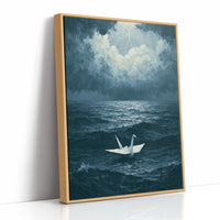 Crane Adrift in Silence
