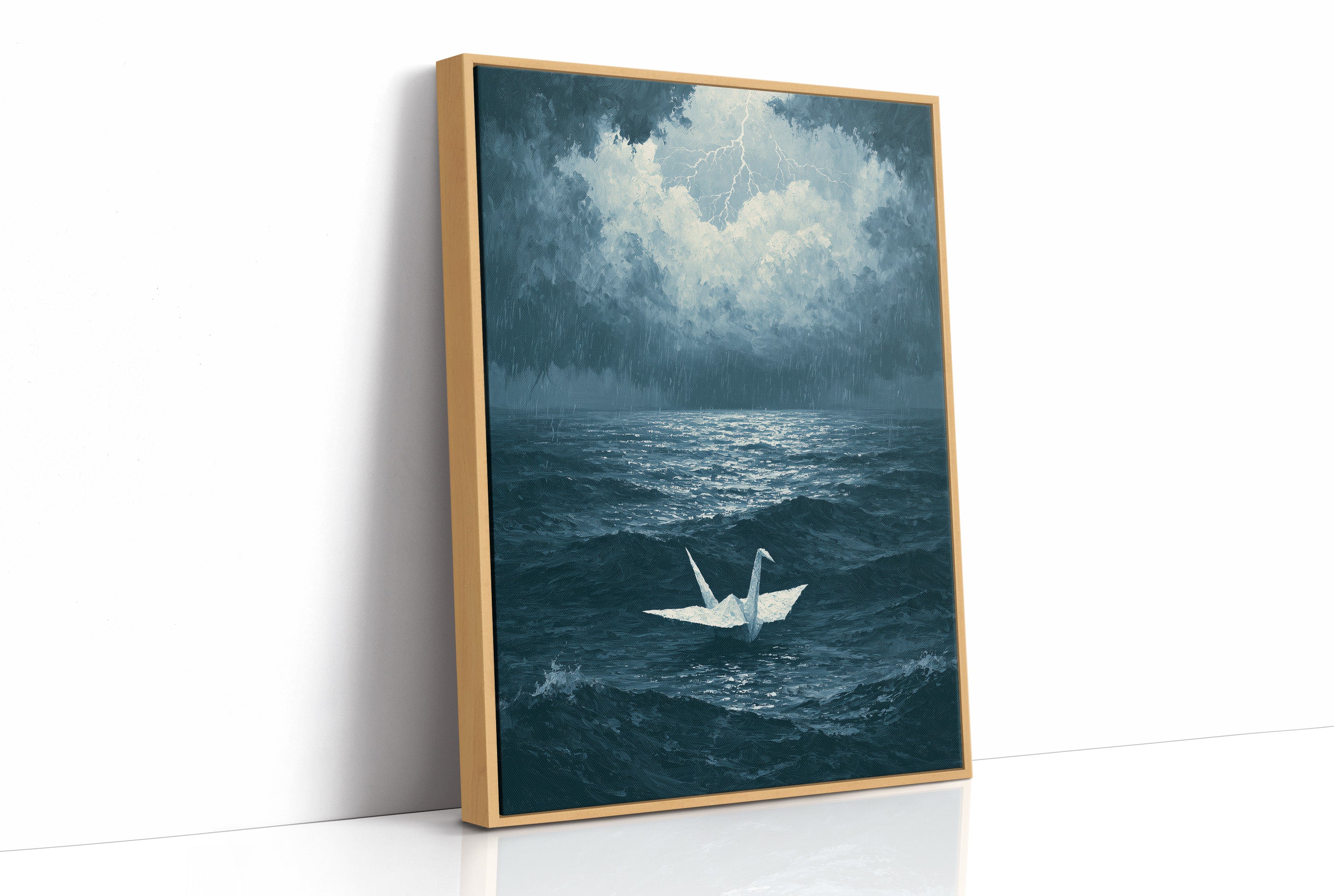 Crane Adrift in Silence