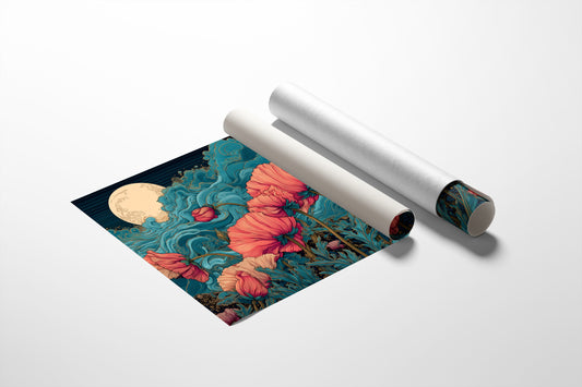 Coral Blooms Under Midnight Tide