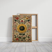 Sunflower Folk Tapestry
