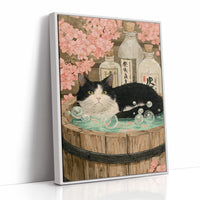 Sake Bath Under Cherry Blossoms