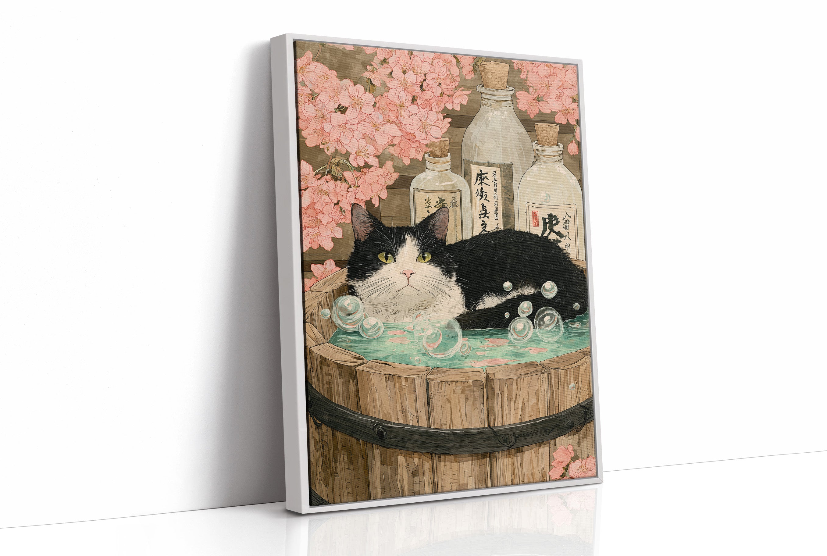 Sake Bath Under Cherry Blossoms