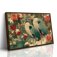Herons Among the Camellias
