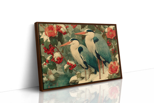 Herons Among the Camellias