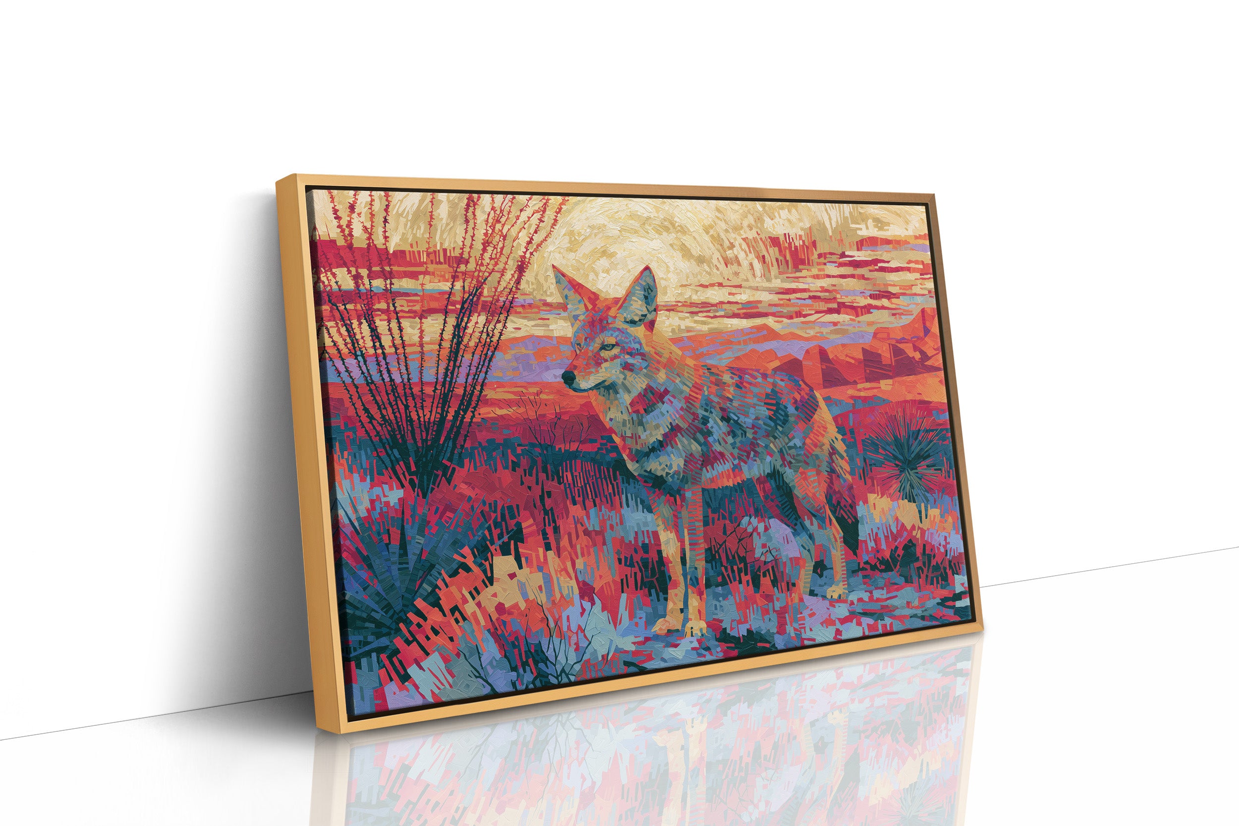 Coyote at Sundown, Fauvist Desert