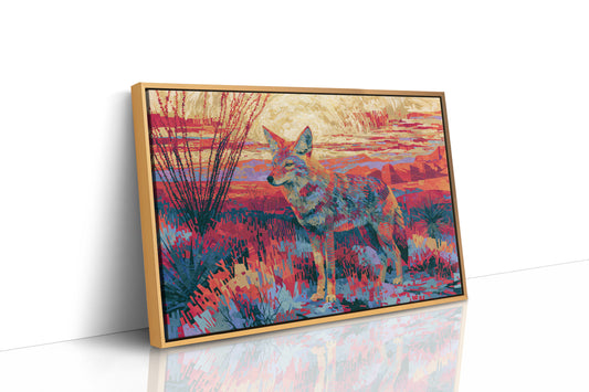 Coyote at Sundown, Fauvist Desert
