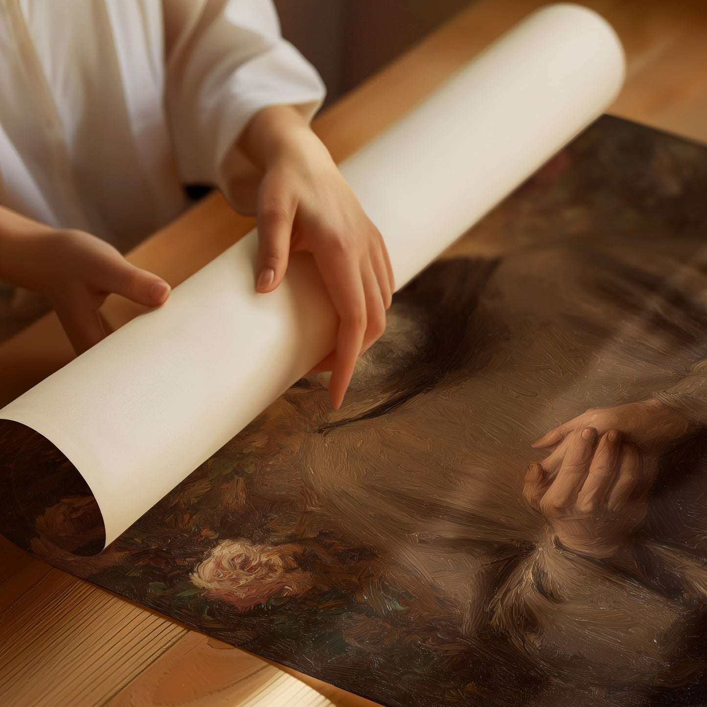 Sacred Art On Rustic Table