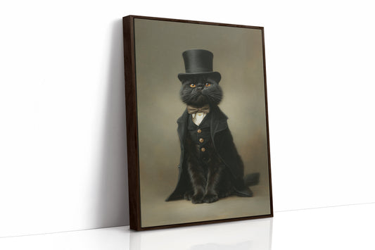 Dapper Feline's Grand Entrance