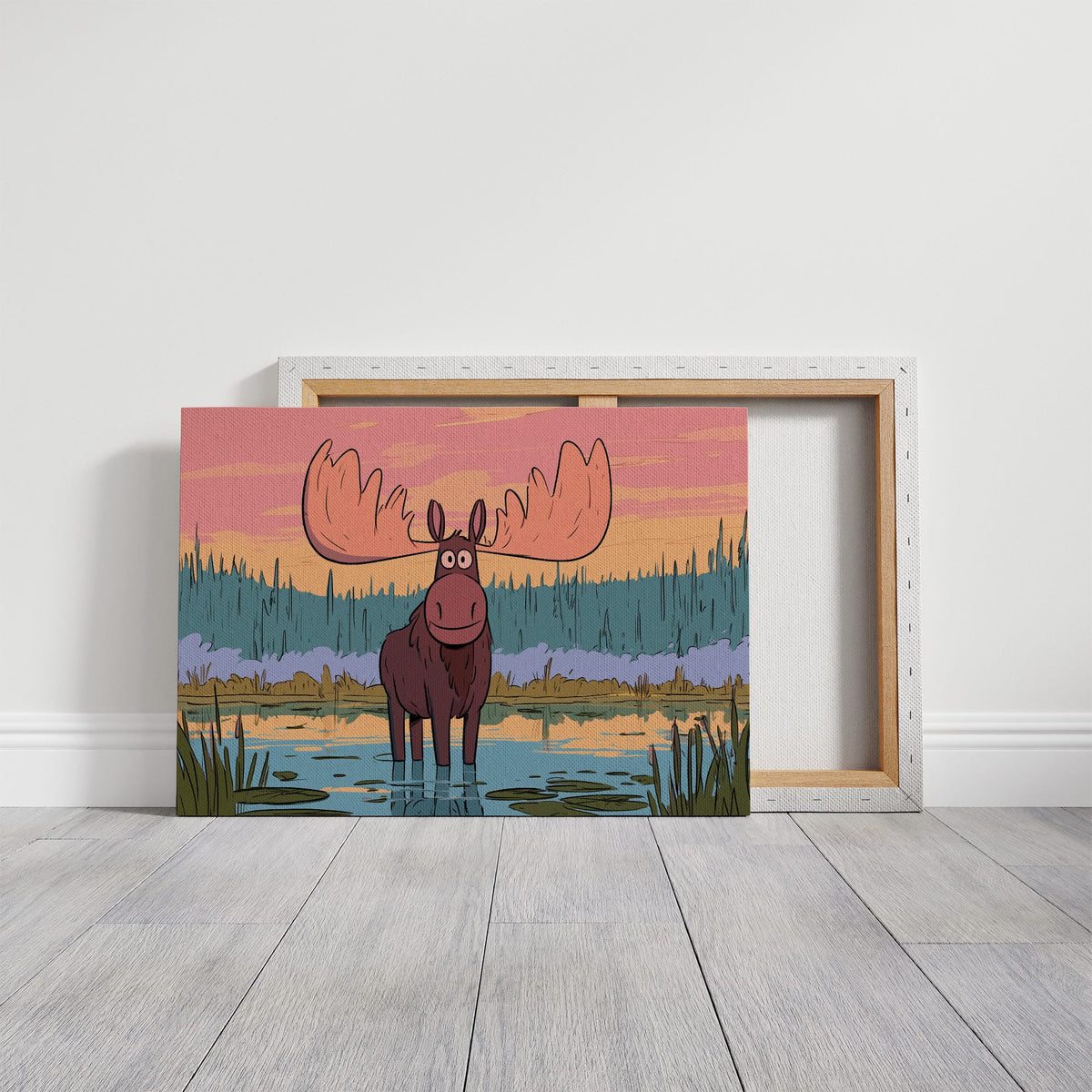 Wetland Moose Sunset Stare