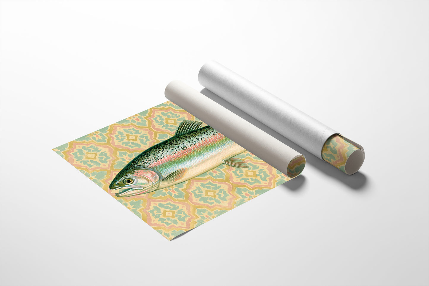 Rainbow Trout, Tiled Backdrop