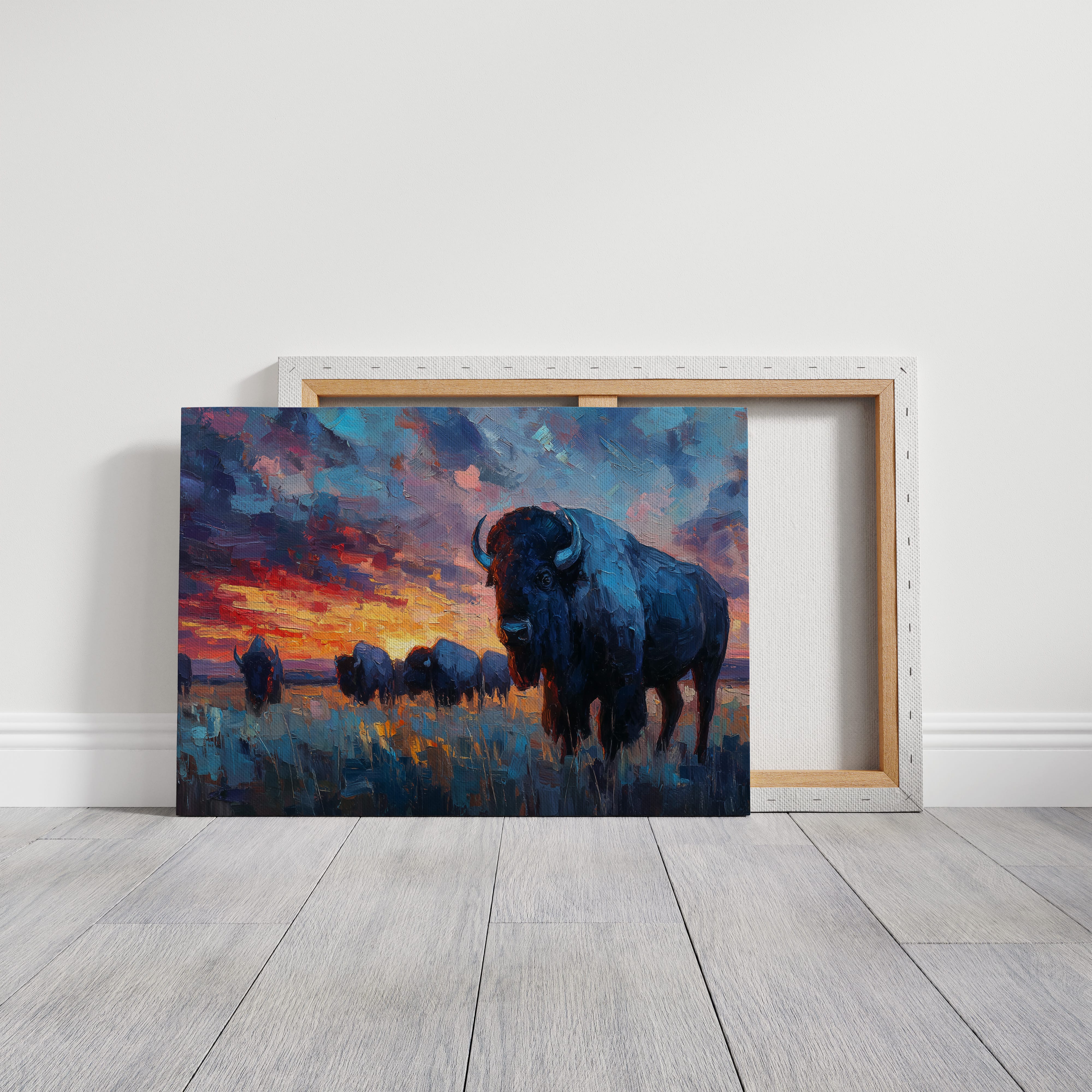 Prairie Giants Watch The Fire Sky