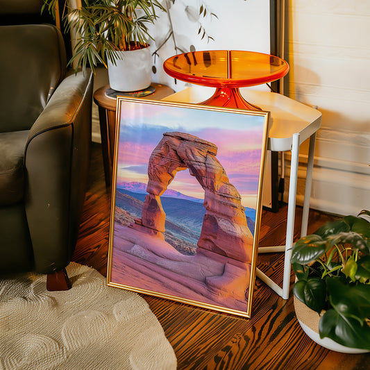 Delicate Arch at Dusk in Painted Sky