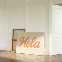 Hola Retro Script Wall Art