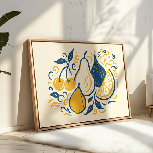 Mediterranean Kitchen Dances In Blue