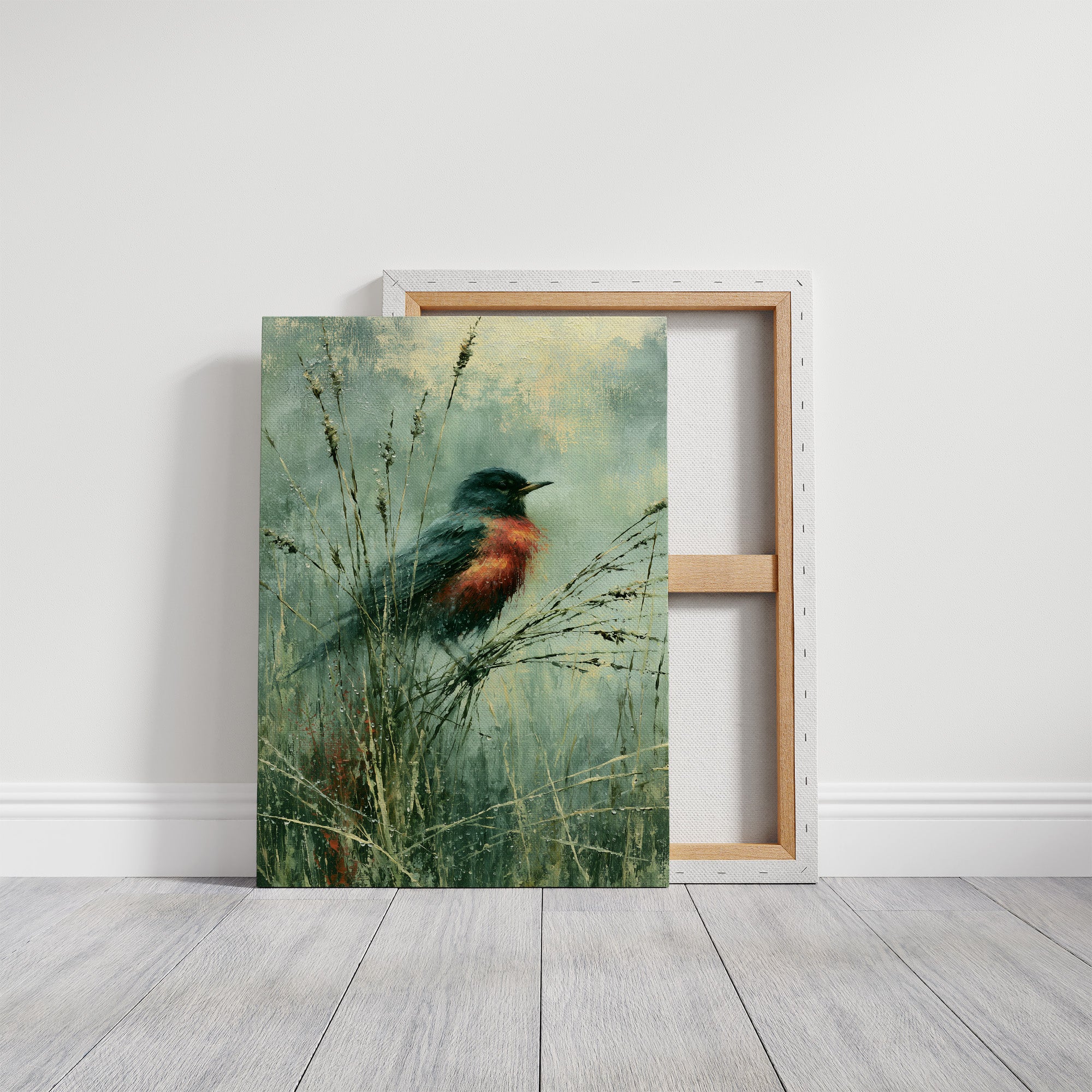Robin Among the Dewgrass