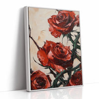 Crimson Roses with Thorns