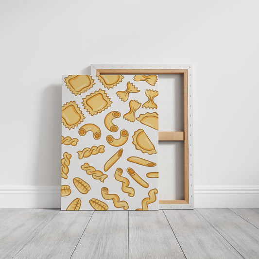 Pasta Shapes Dance In Golden Light