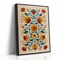 Symmetrical Garden: Autumn's Folk Tapestry