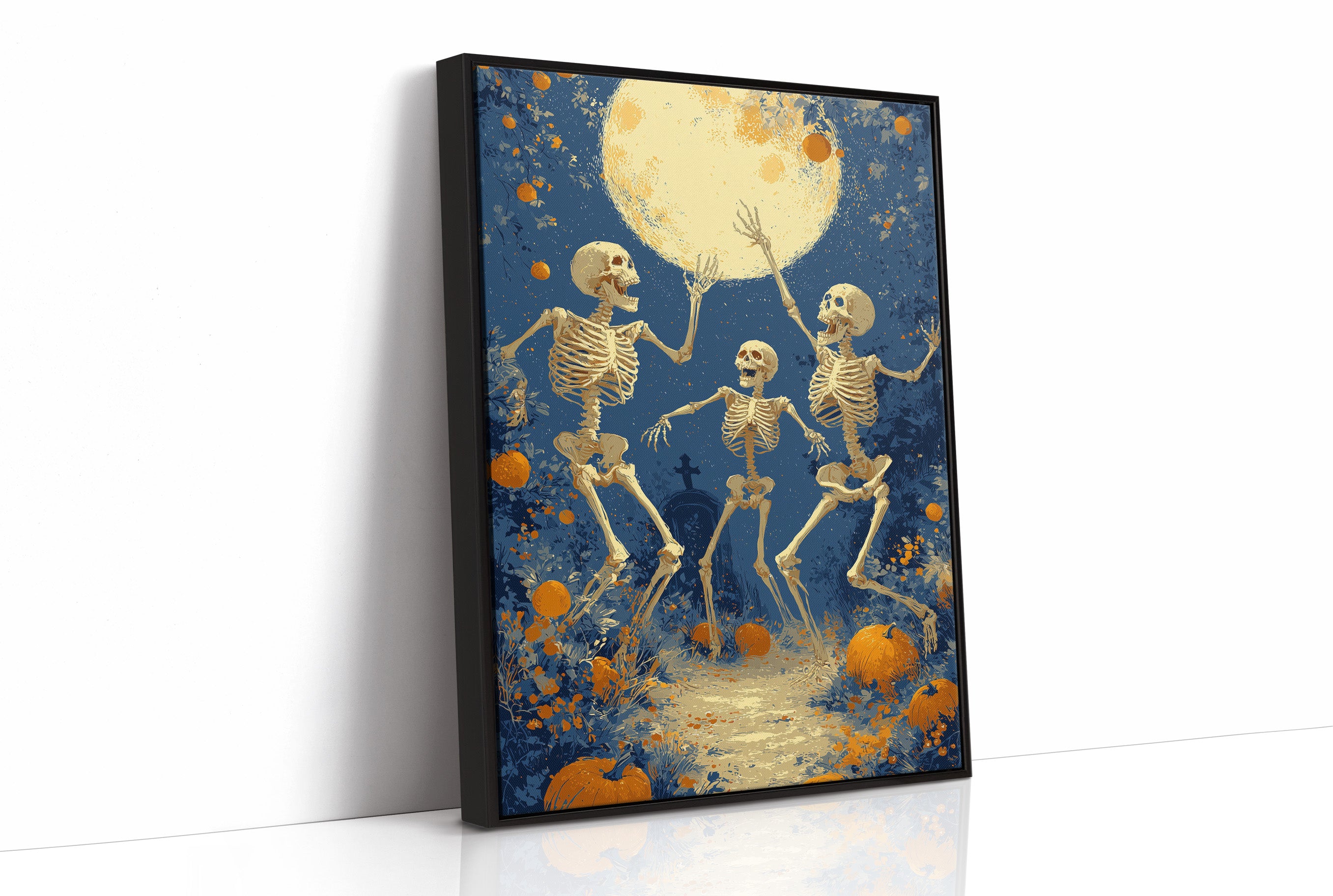 Skeletons Dance Beneath the Harvest Moon