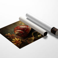 Crimson Shell Among Autumn Blooms