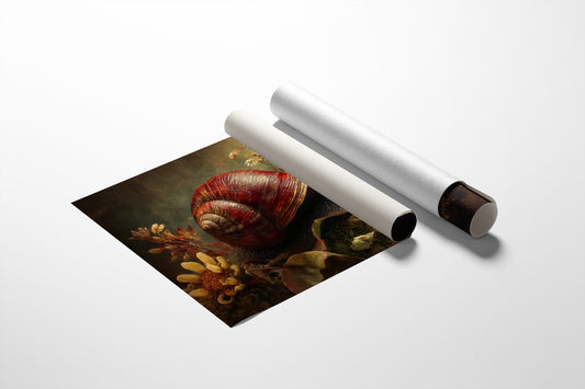 Crimson Shell Among Autumn Blooms