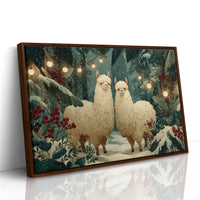 Alpacas in the Winter Garden