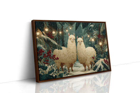 Alpacas in the Winter Garden