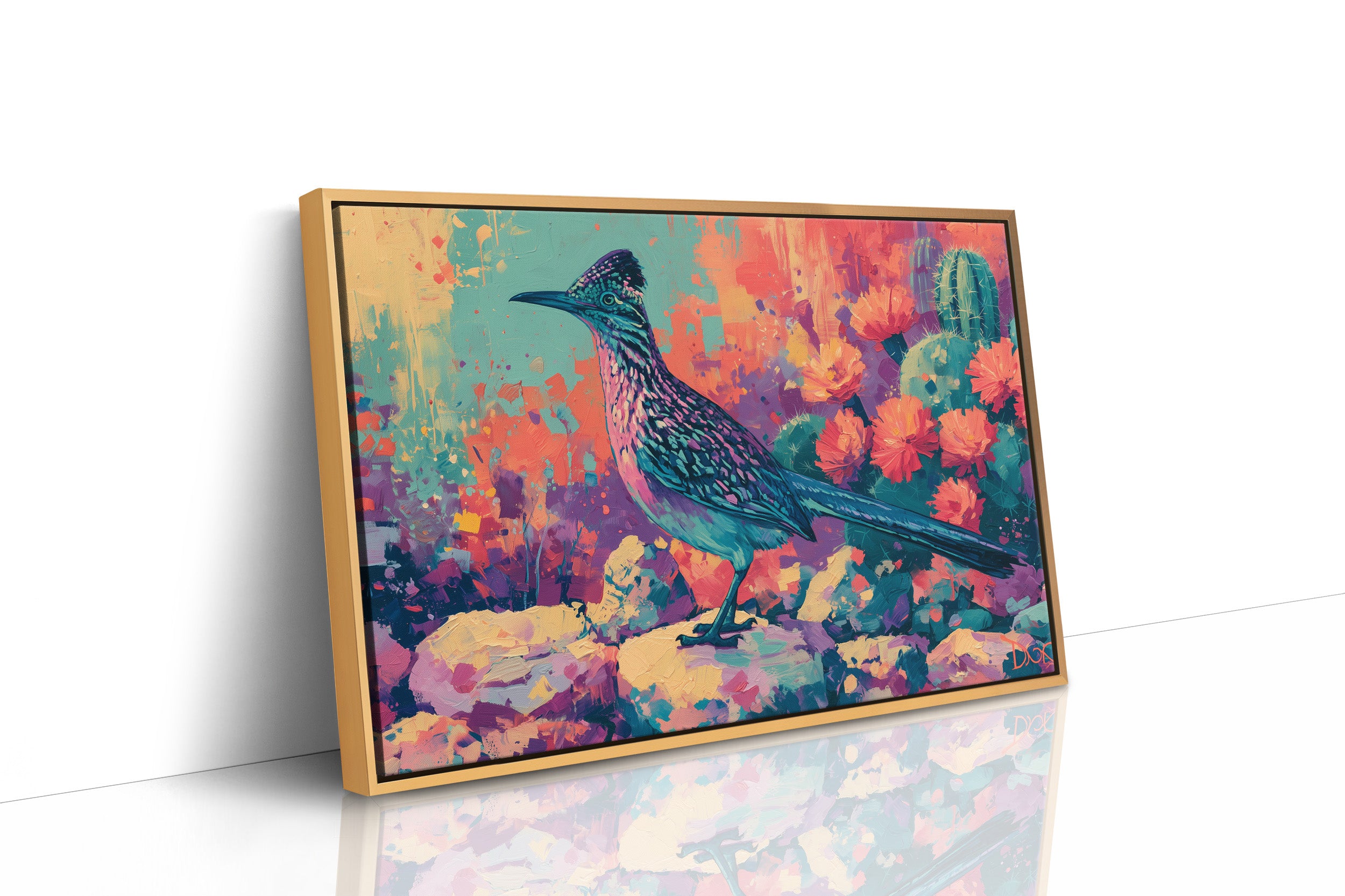Roadrunner in Bloom, Fauvist Desert