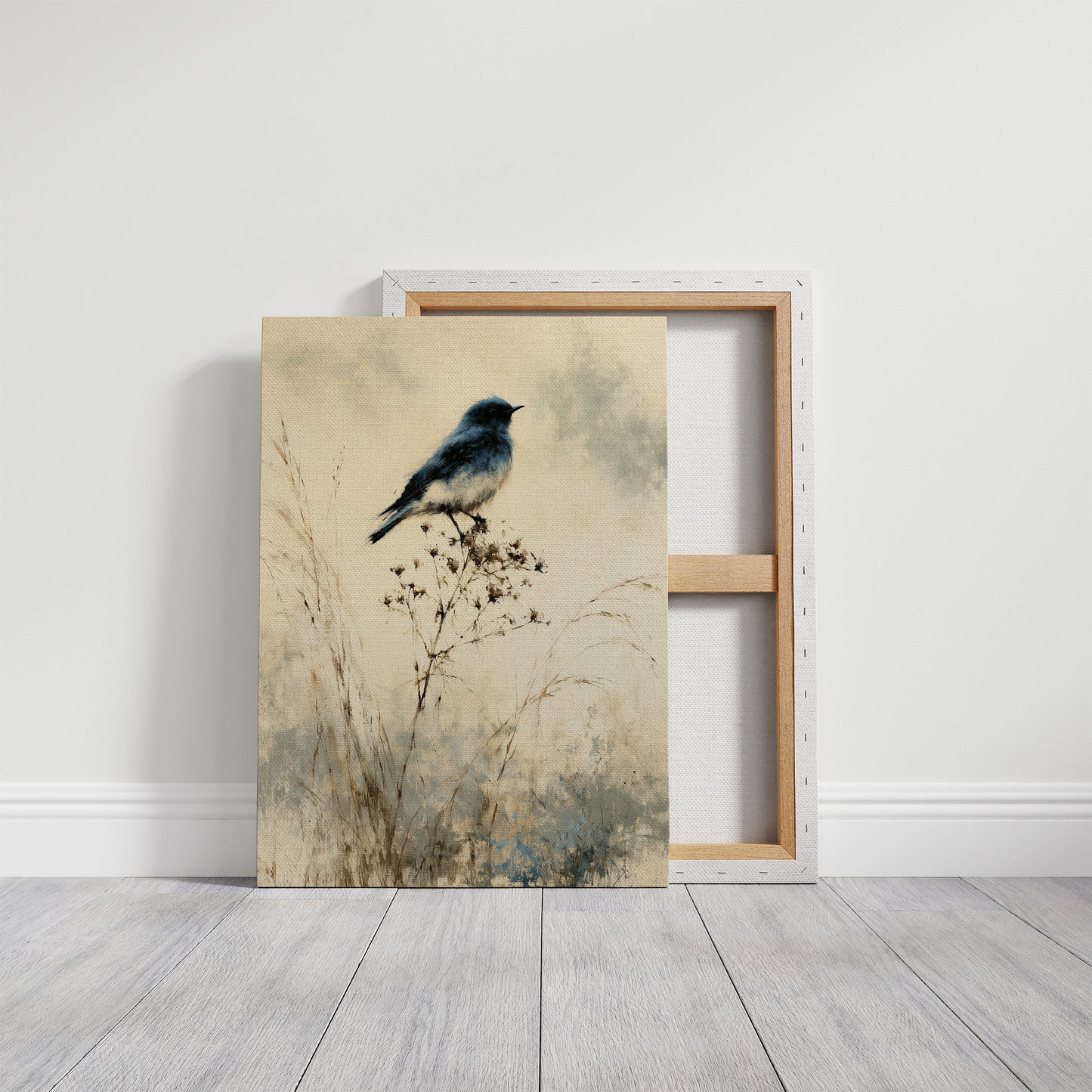 Bluebird on a Winter Branch