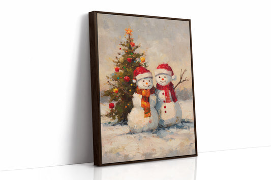 Frosty Friends Under Twinkling Lights