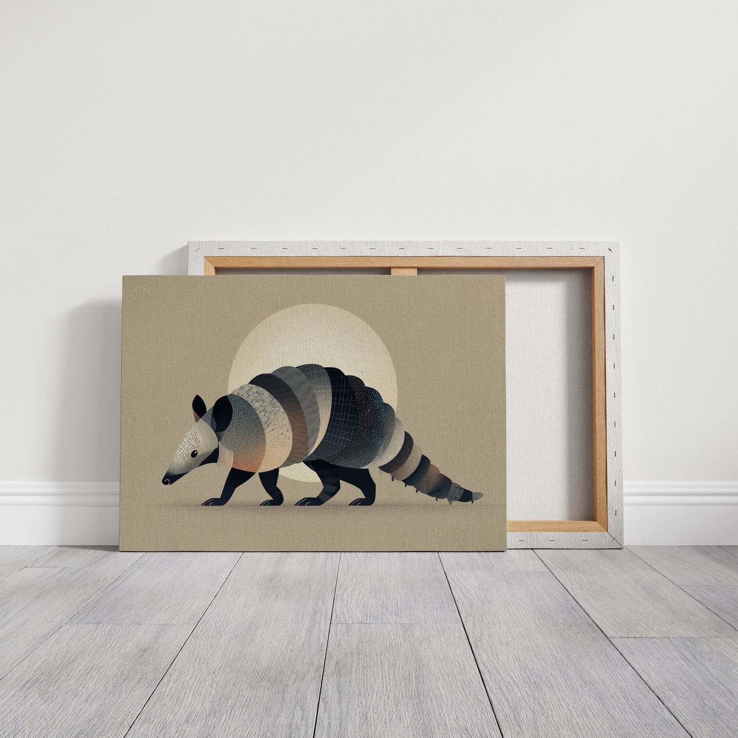 Moonlit Armadillo Carries Desert Patterns