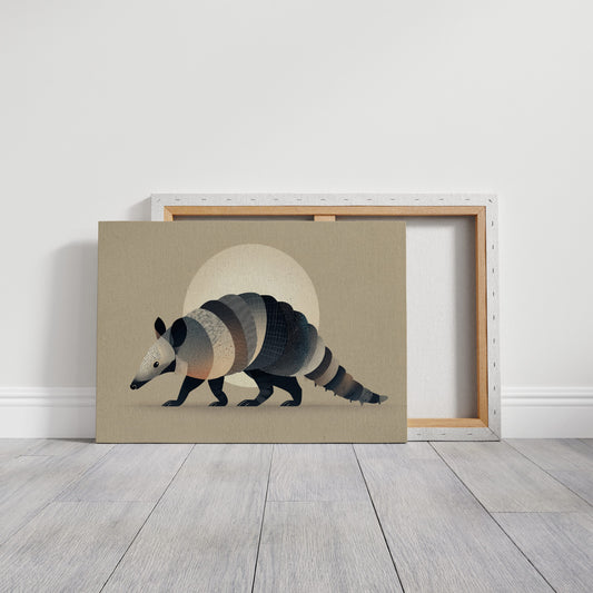 Moonlit Armadillo Carries Desert Patterns
