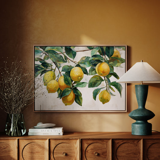 Sunlit Lemons Dance Among Leaves