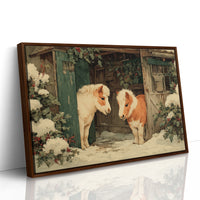 Ponies at the Barn Door