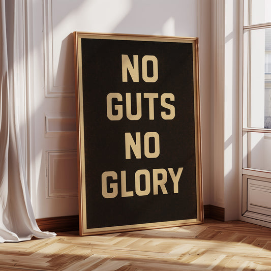 No Guts No Glory Vintage Poster