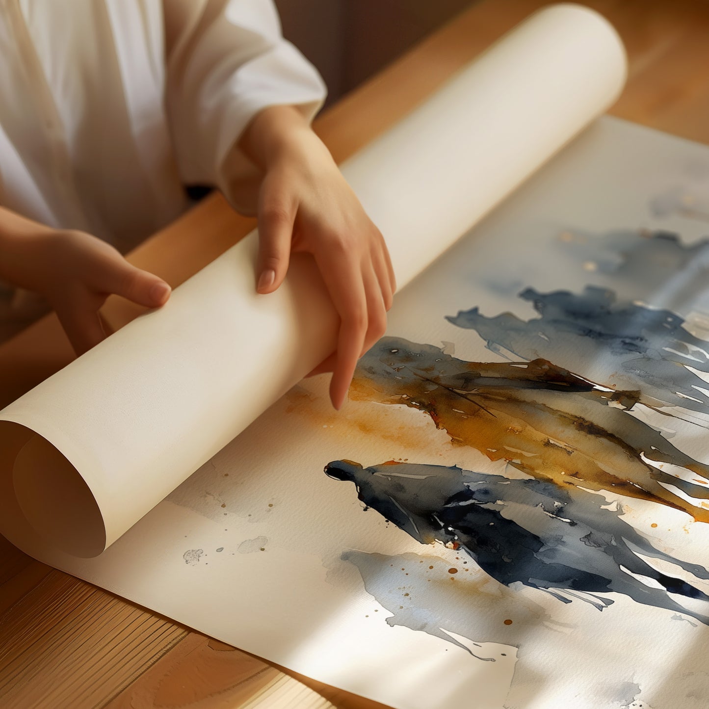 Riders Vanish Into Morning Haze