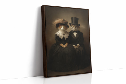 Feline Elegance in Vintage Attire
