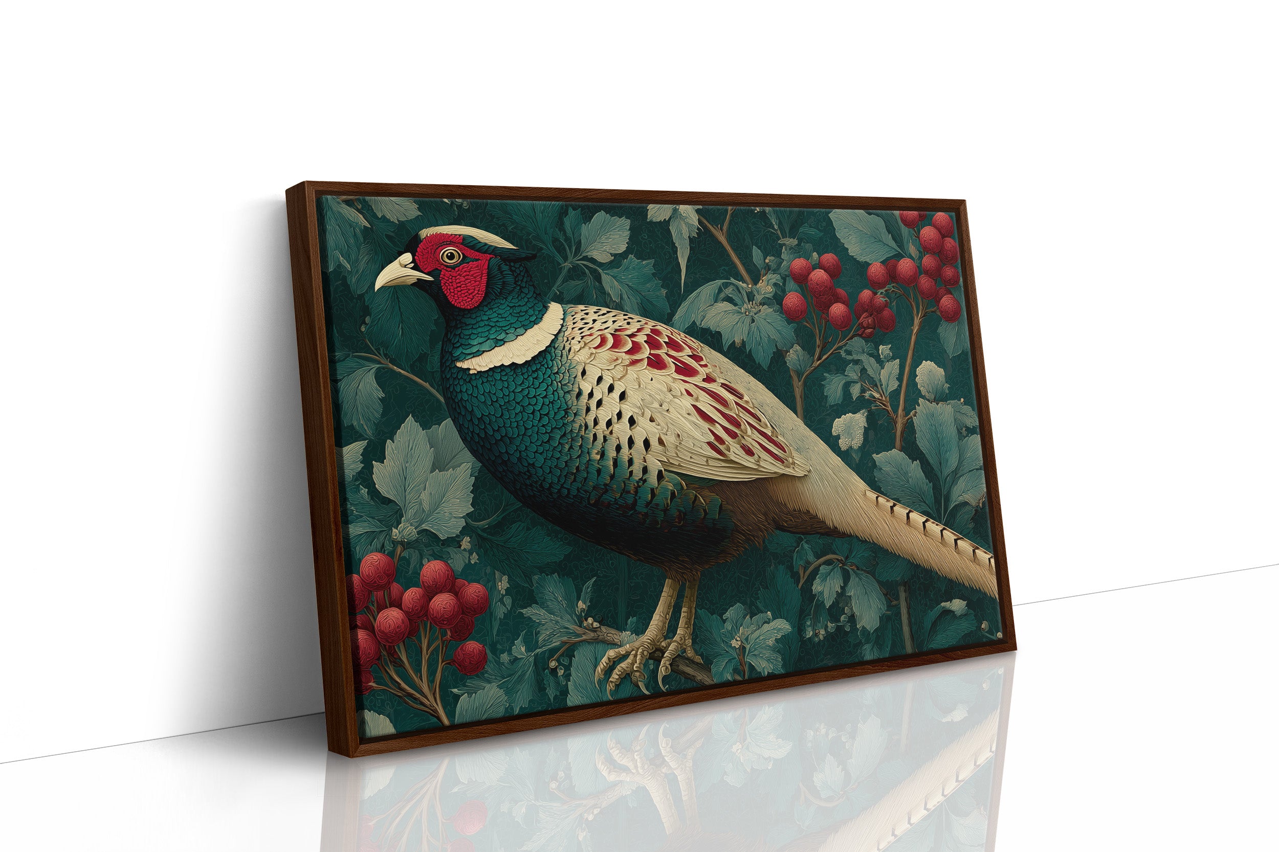 Pheasant Among the Holly