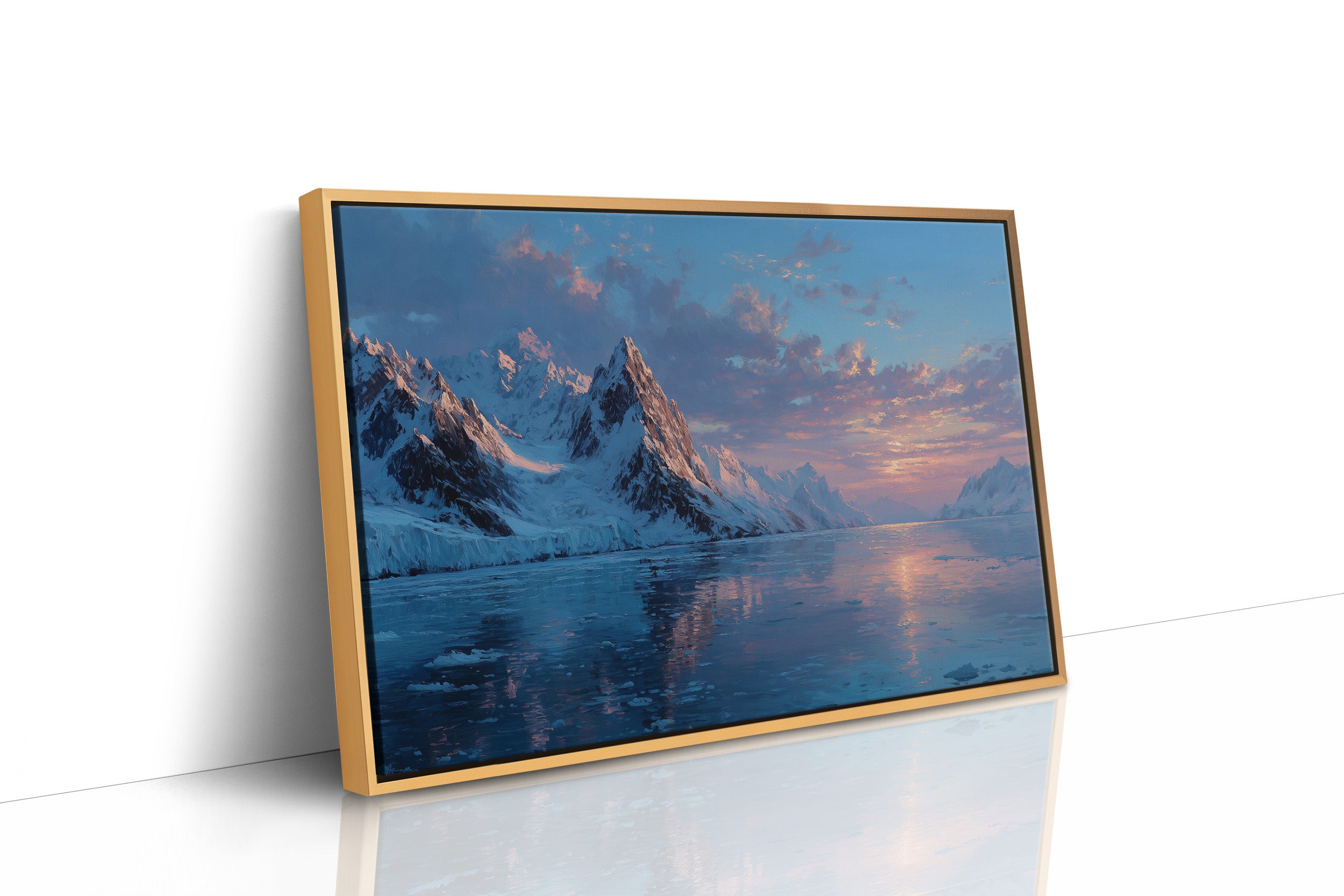 Glacial Sunset Reflections