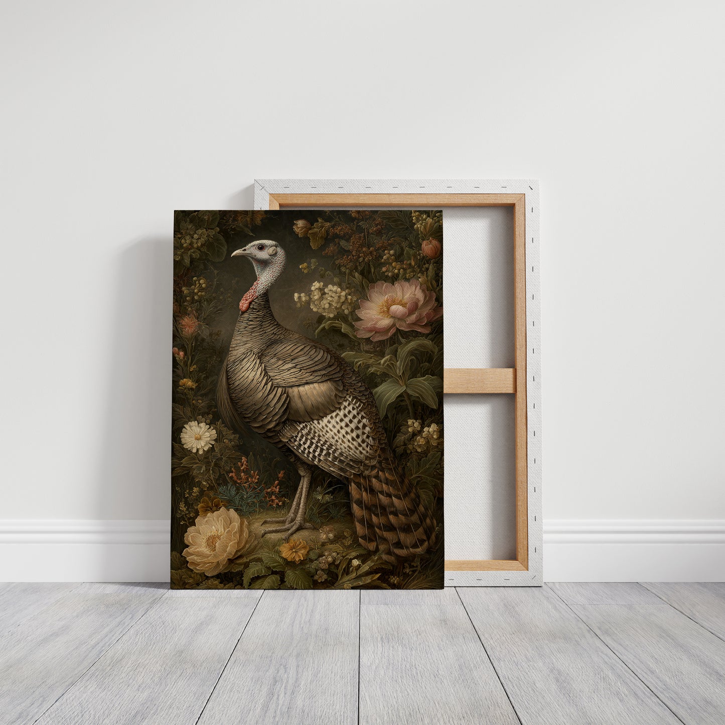 Wild Turkey Among Night Blooms