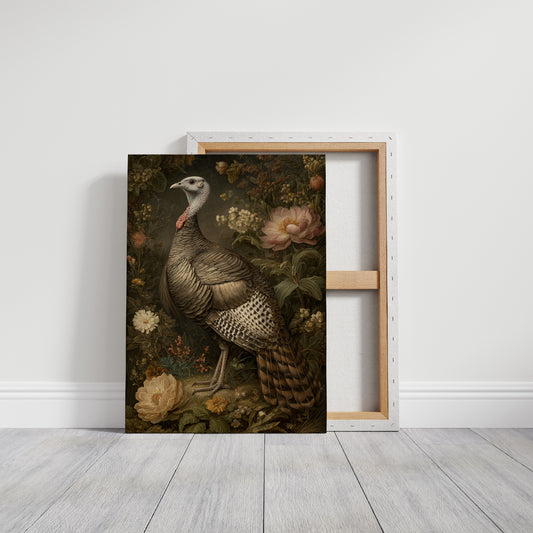 Wild Turkey Among Night Blooms