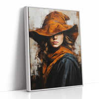 Mystical Woman in Orange Hat
