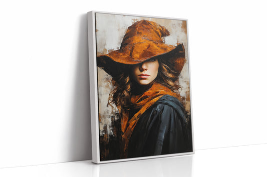 Mystical Woman in Orange Hat