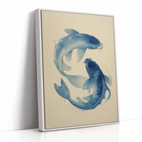 Blue Koi Dance Ancient Waters