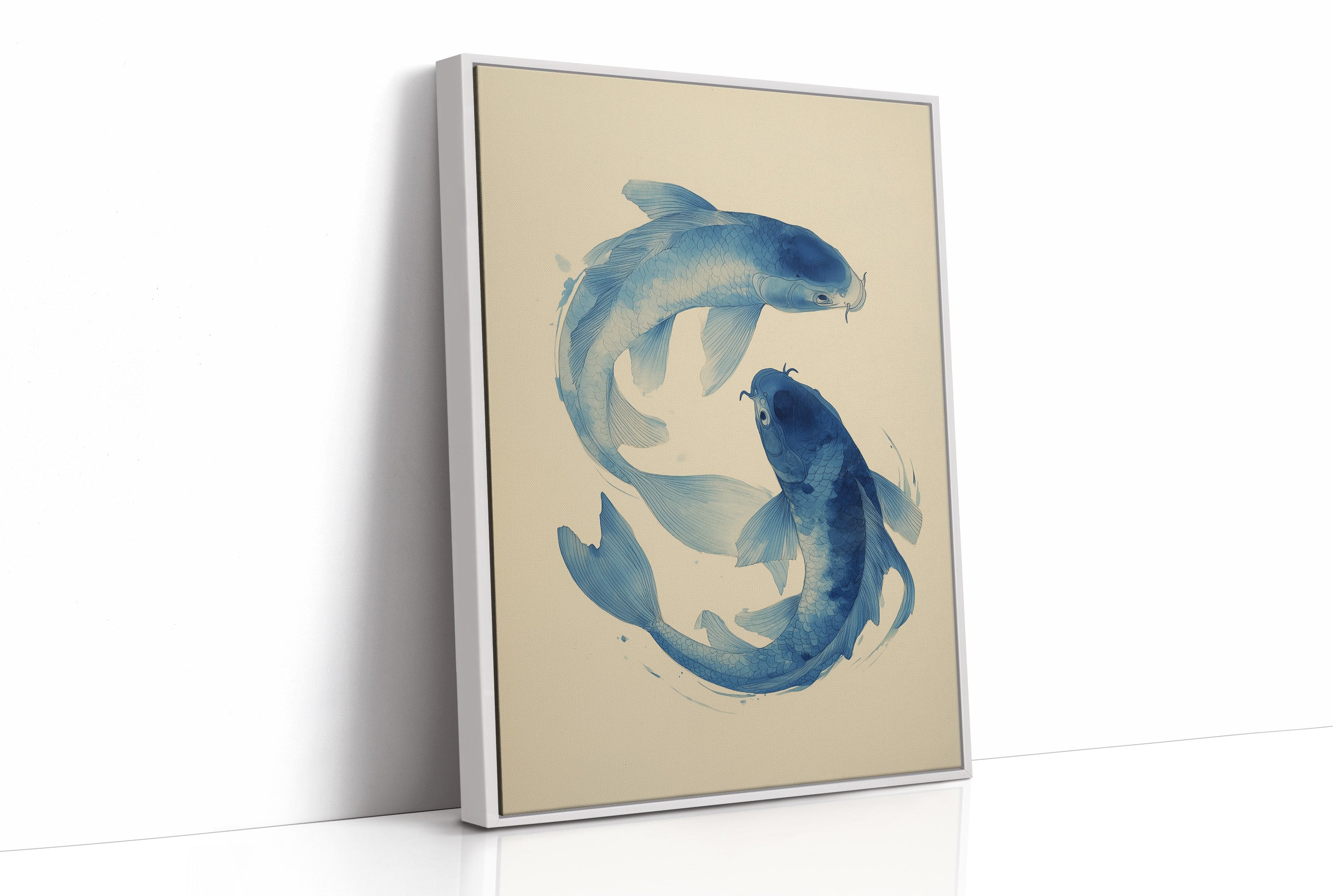 Blue Koi Dance Ancient Waters