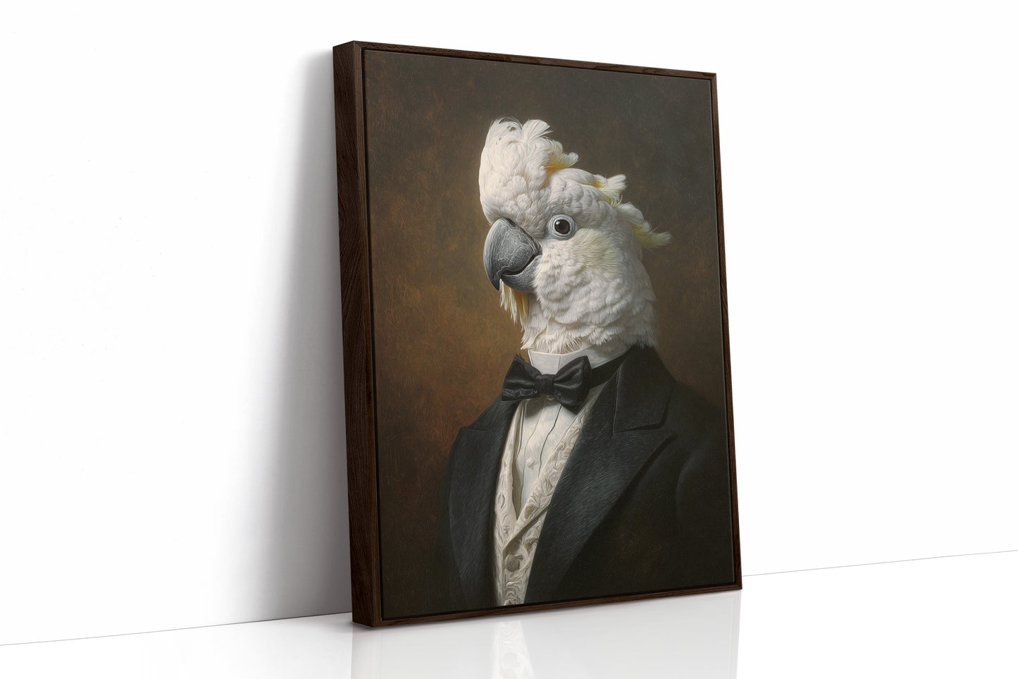 Dapper Cockatoo in Formal Attire