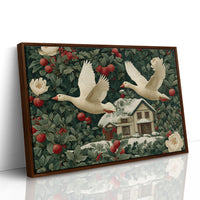 Geese Over the Winter Cottage
