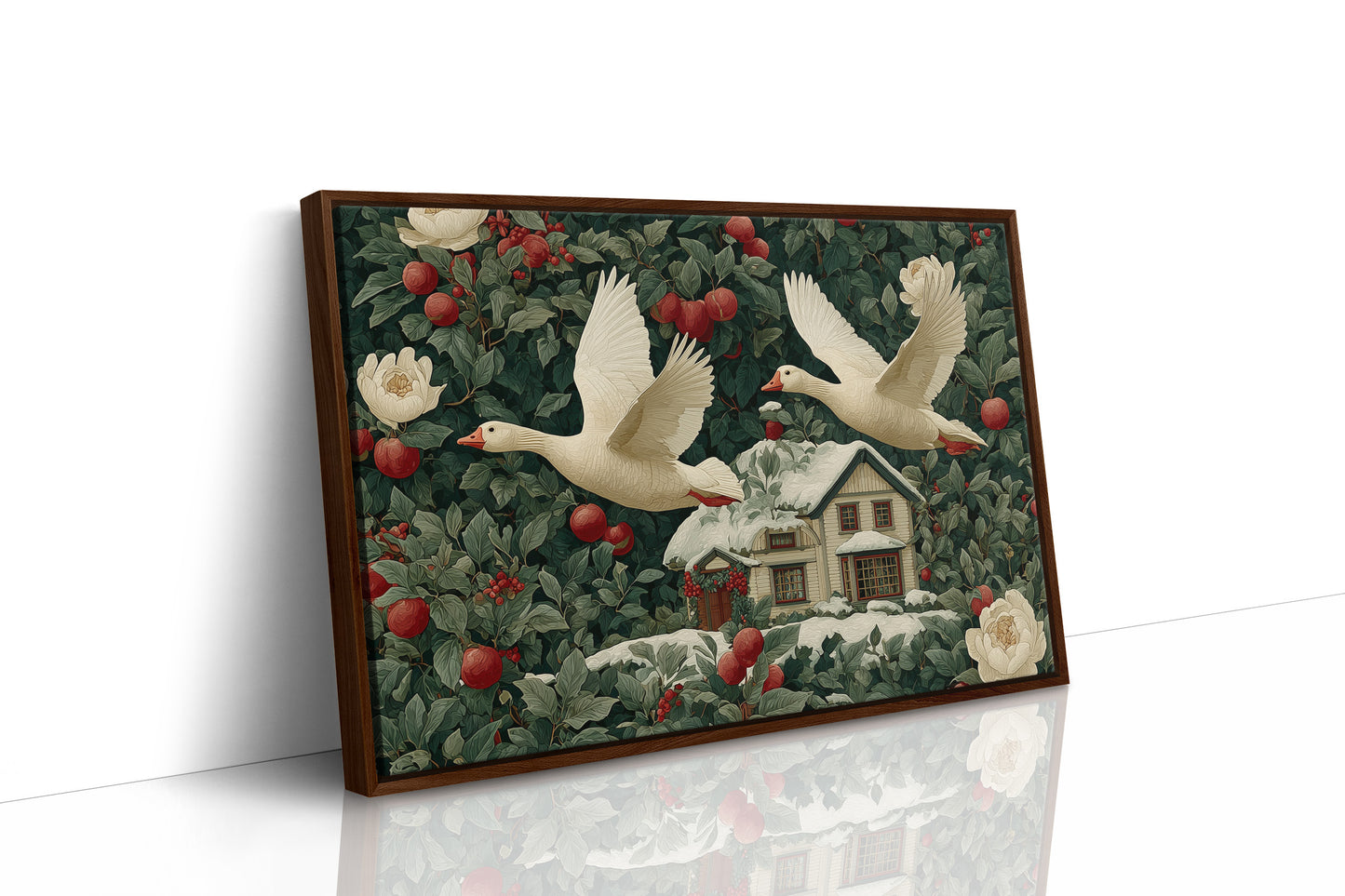 Geese Over the Winter Cottage